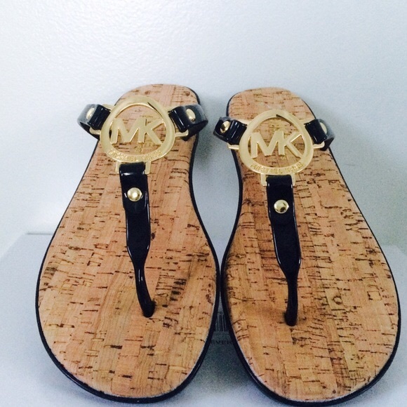 mk cork flip flops